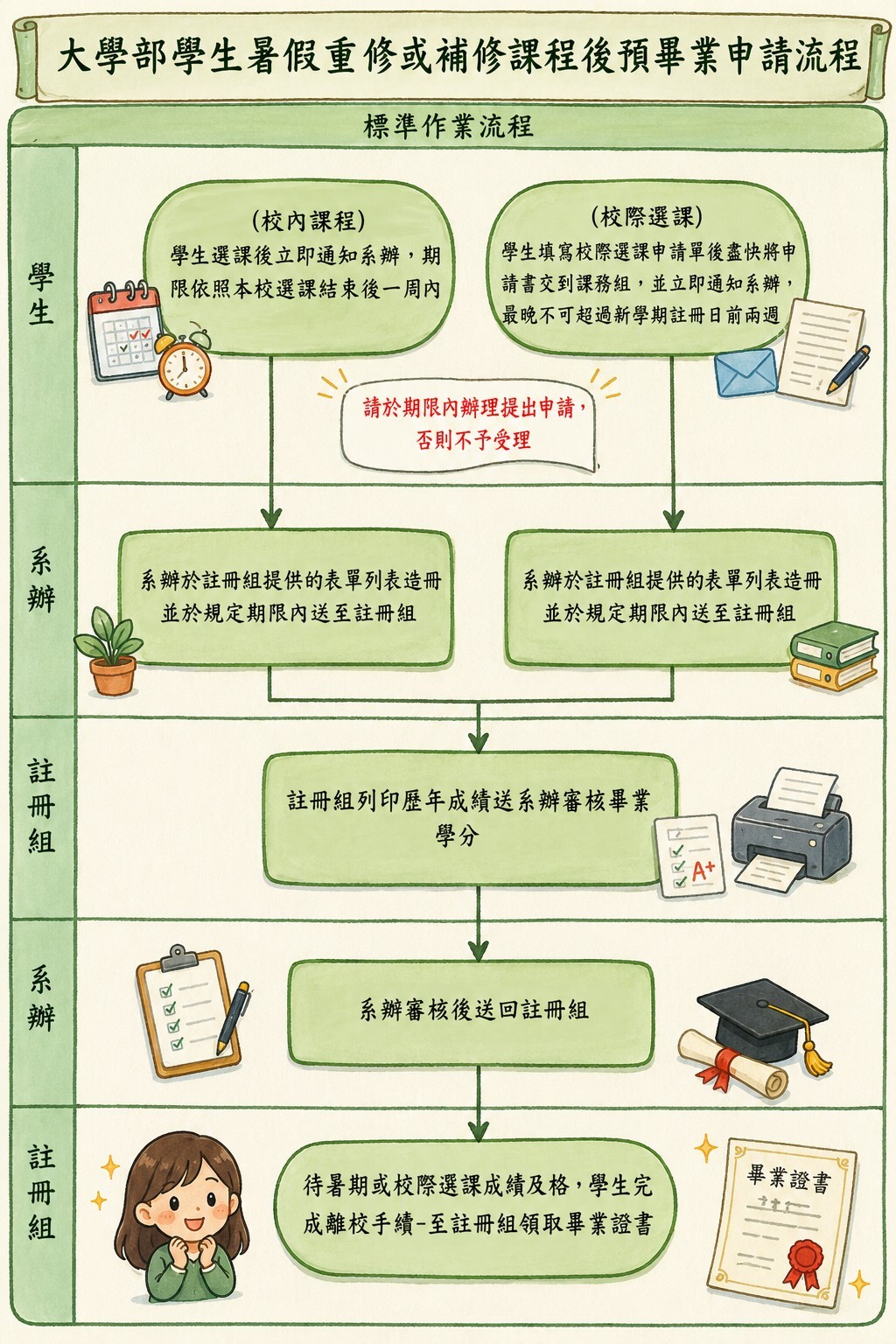 暑修流程圖 暑修流程圖